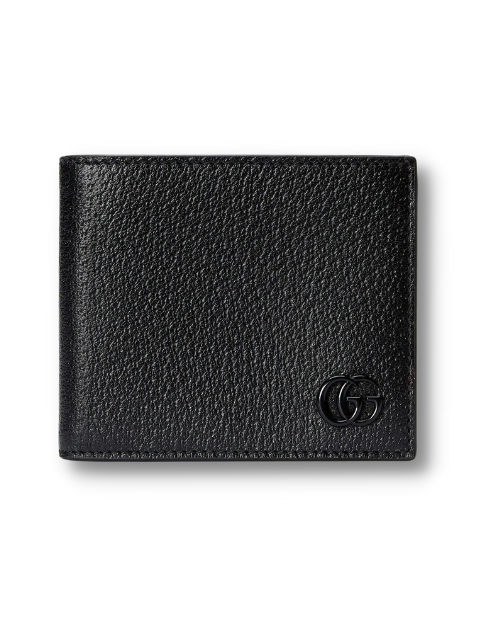 Gvc*1 GG Marmont Bi-Fold Wallet Black For Men 4.3in/11cm ‎428726 1T56F 1000
