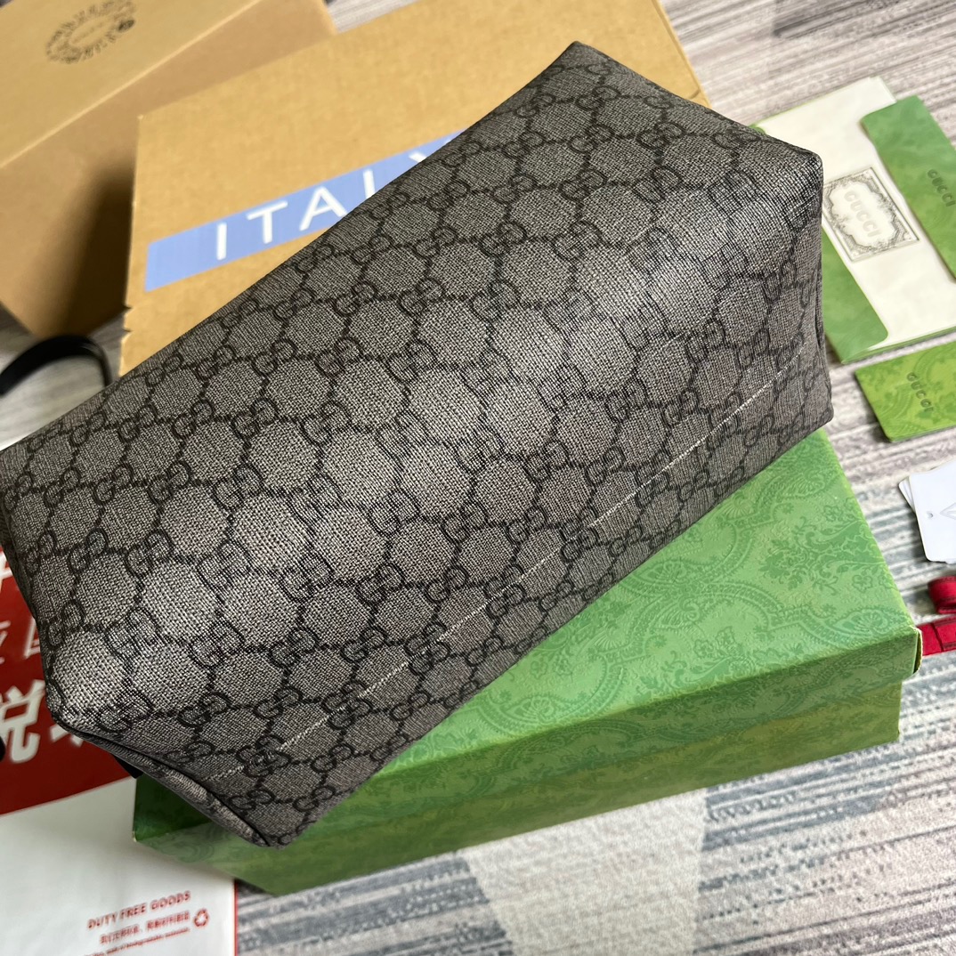 Gvc*1 Ophidia GG Toiletry Case Svp*me Canvas Grey 10.2in/26cm ‎‎‎572767 UULBN 1244