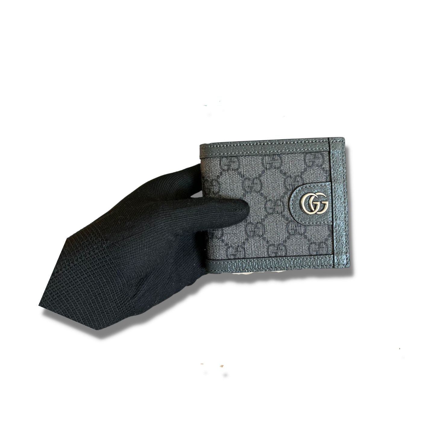 Gvc*1 Ophidia Wallet Svp*me Canvas Grey For Men 4in/10cm ‎732016 UULBN 1244