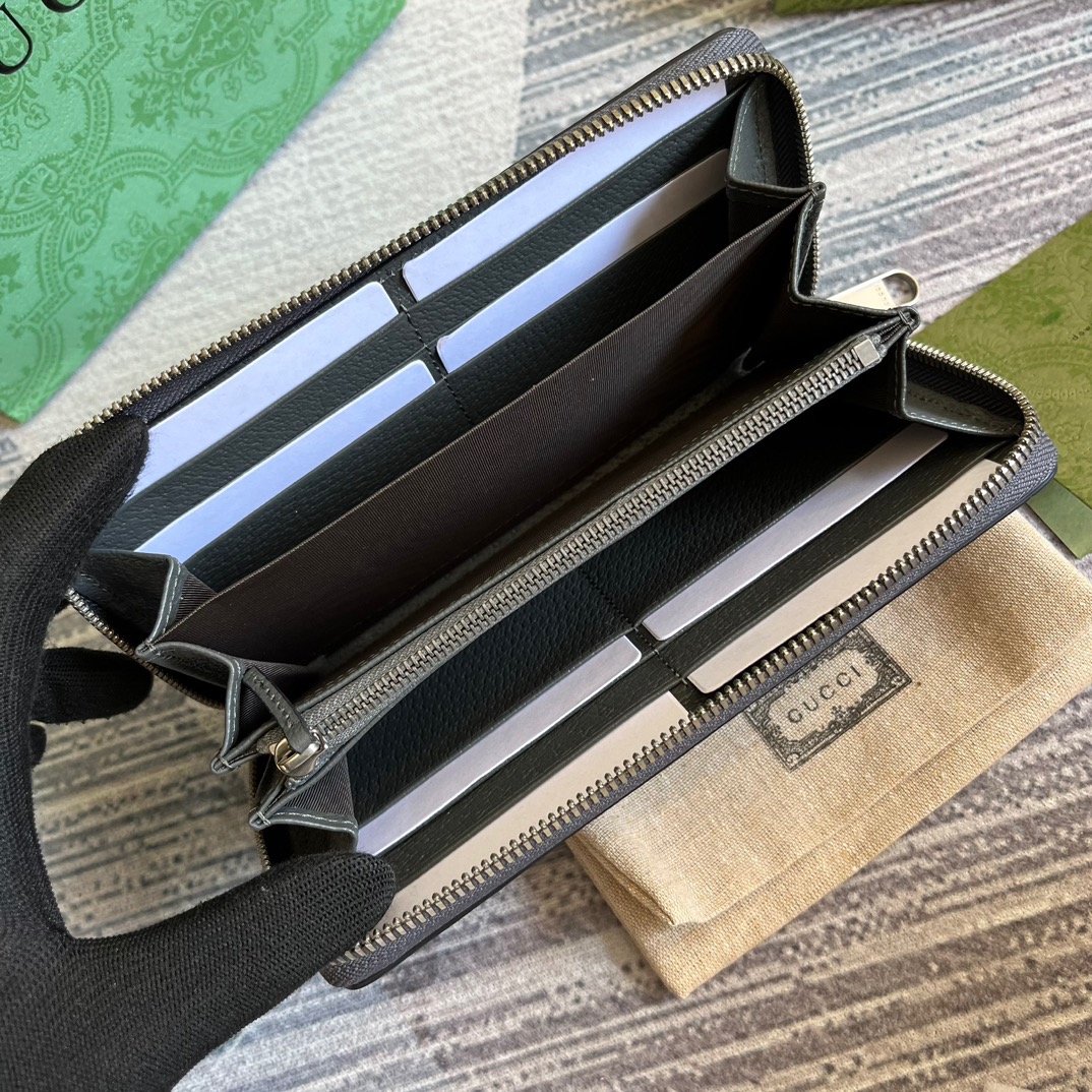 Ophidia Zip Around Wallet Svp*me Canvas Grey For Men 7.5in/19cm ‎‎‎706844 UULBN 1244