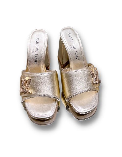 L0vis Vvtt0n Shake Mule Gold For Women