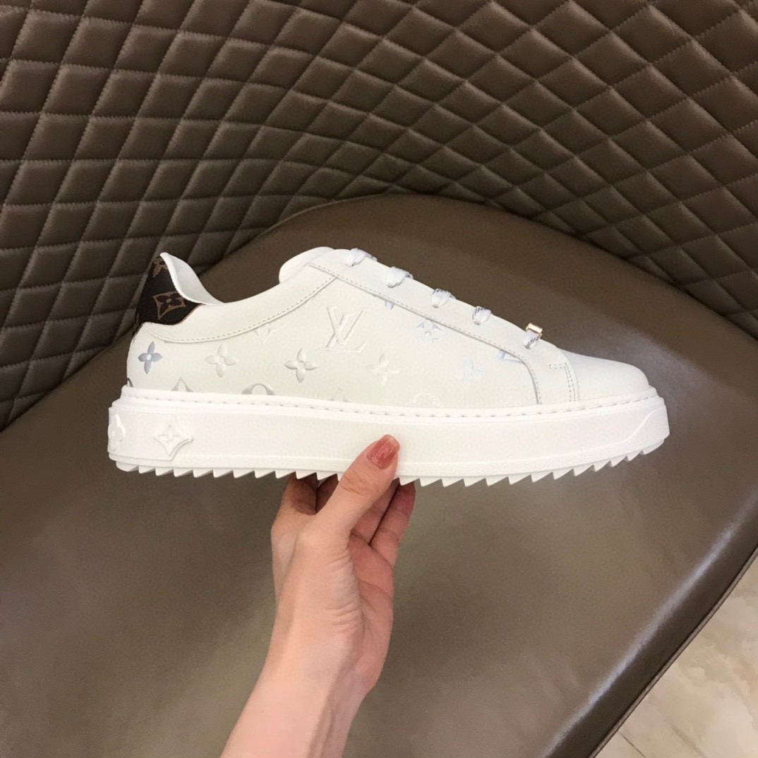 L0vis Vvtt0n Time Out Sneakers Monogram Flowers Silver For Men