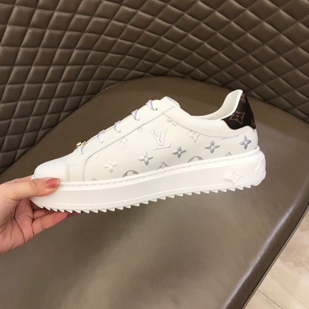 L0vis Vvtt0n Time Out Sneakers Monogram Flowers Silver For Men