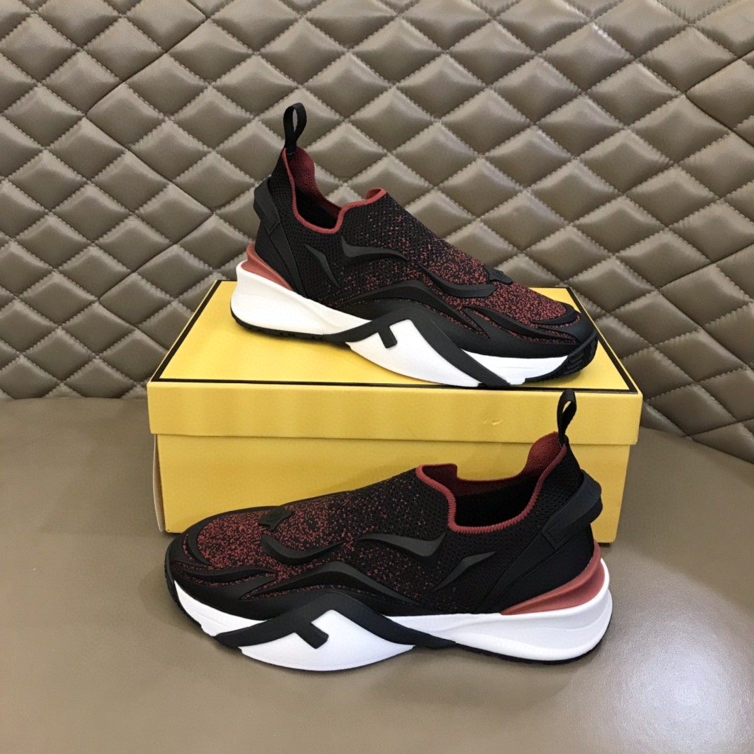FD F**di Flow Running Sneakers Black And Red For Men