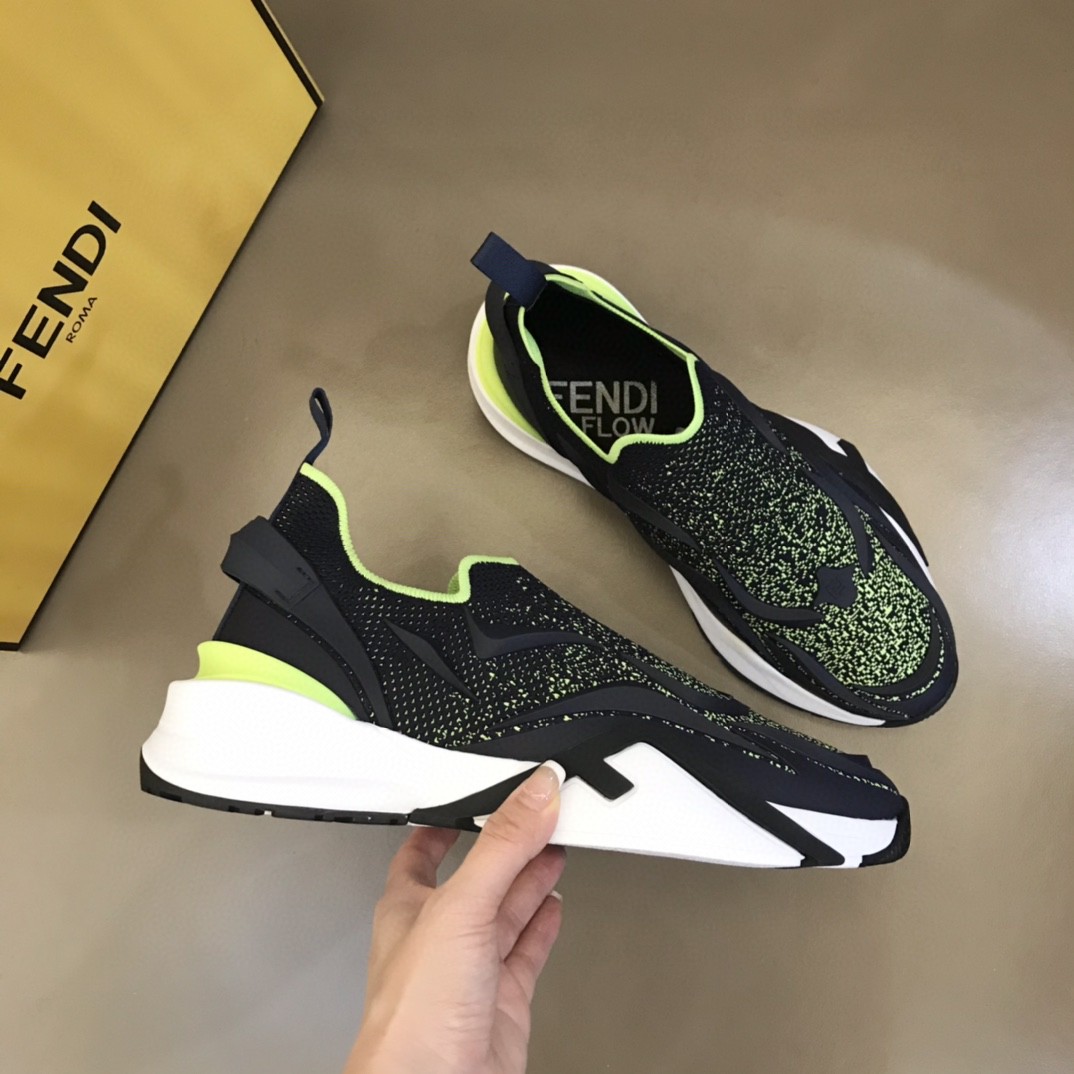 FD F**di Flow Running Sneakers Black And Green For Women