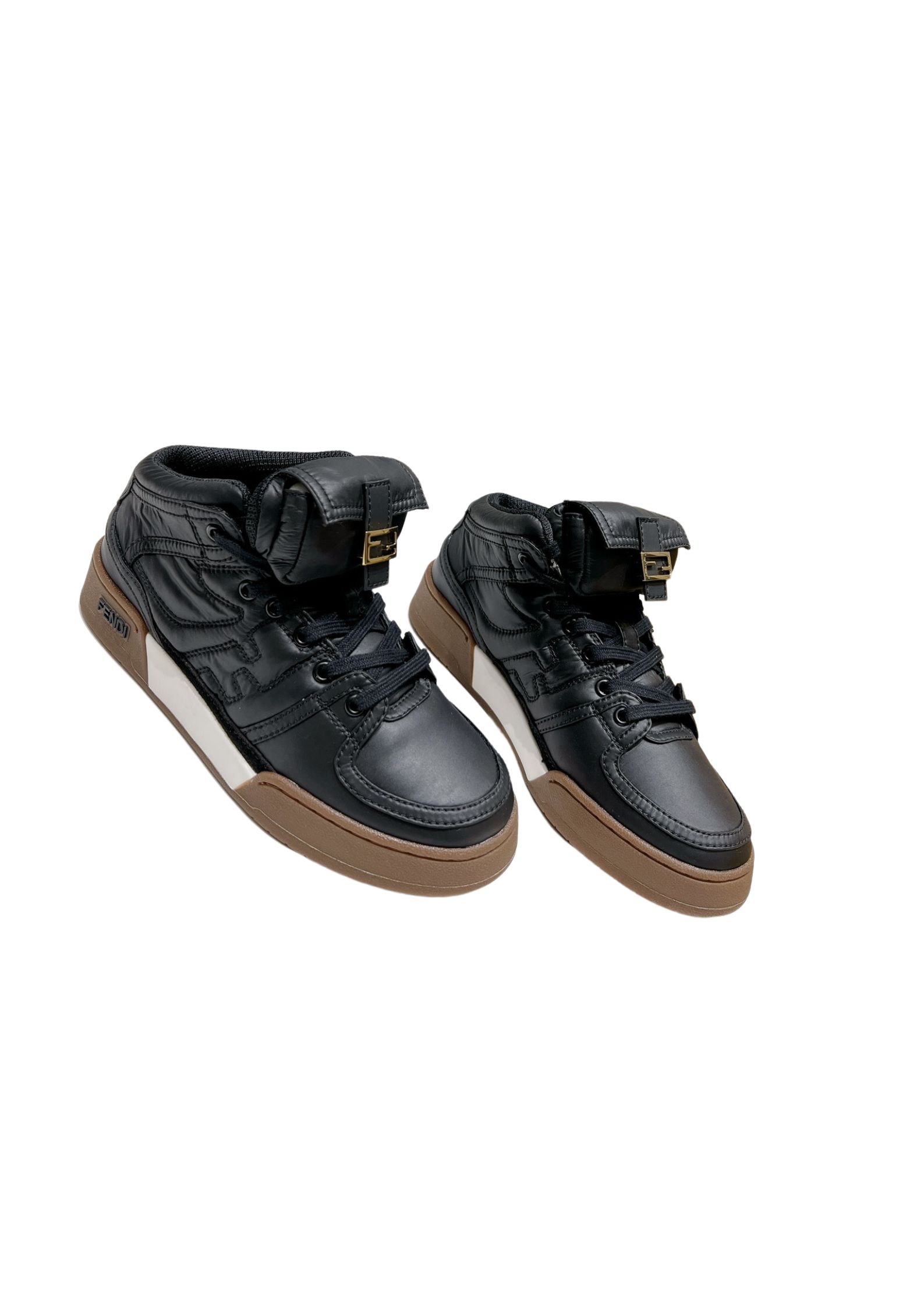 FD F**di Match Lace-Up High-Top Sneakers Black For Women