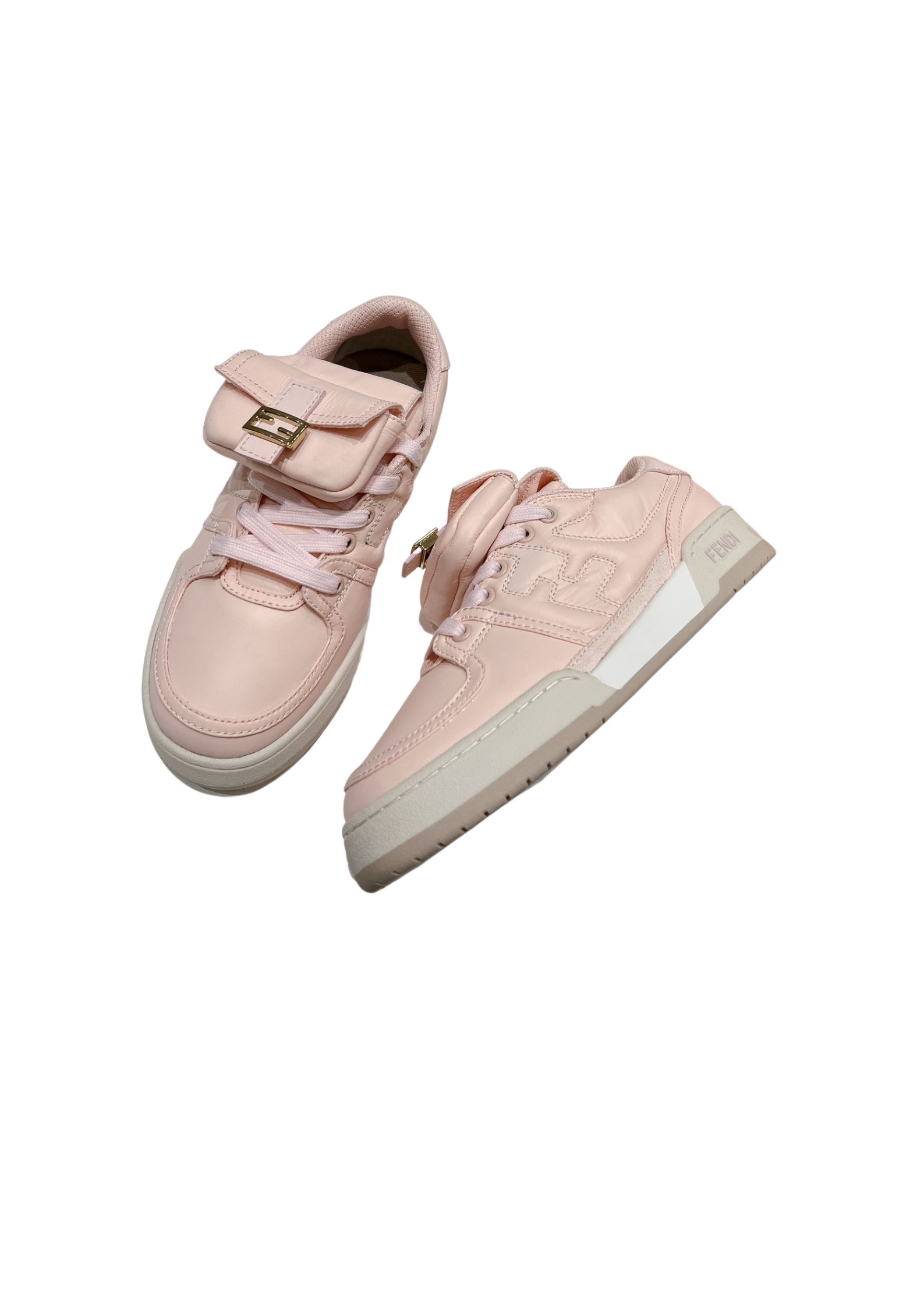 FD F**di Match Lace-Up Low-Top Sneakers Pink For Women