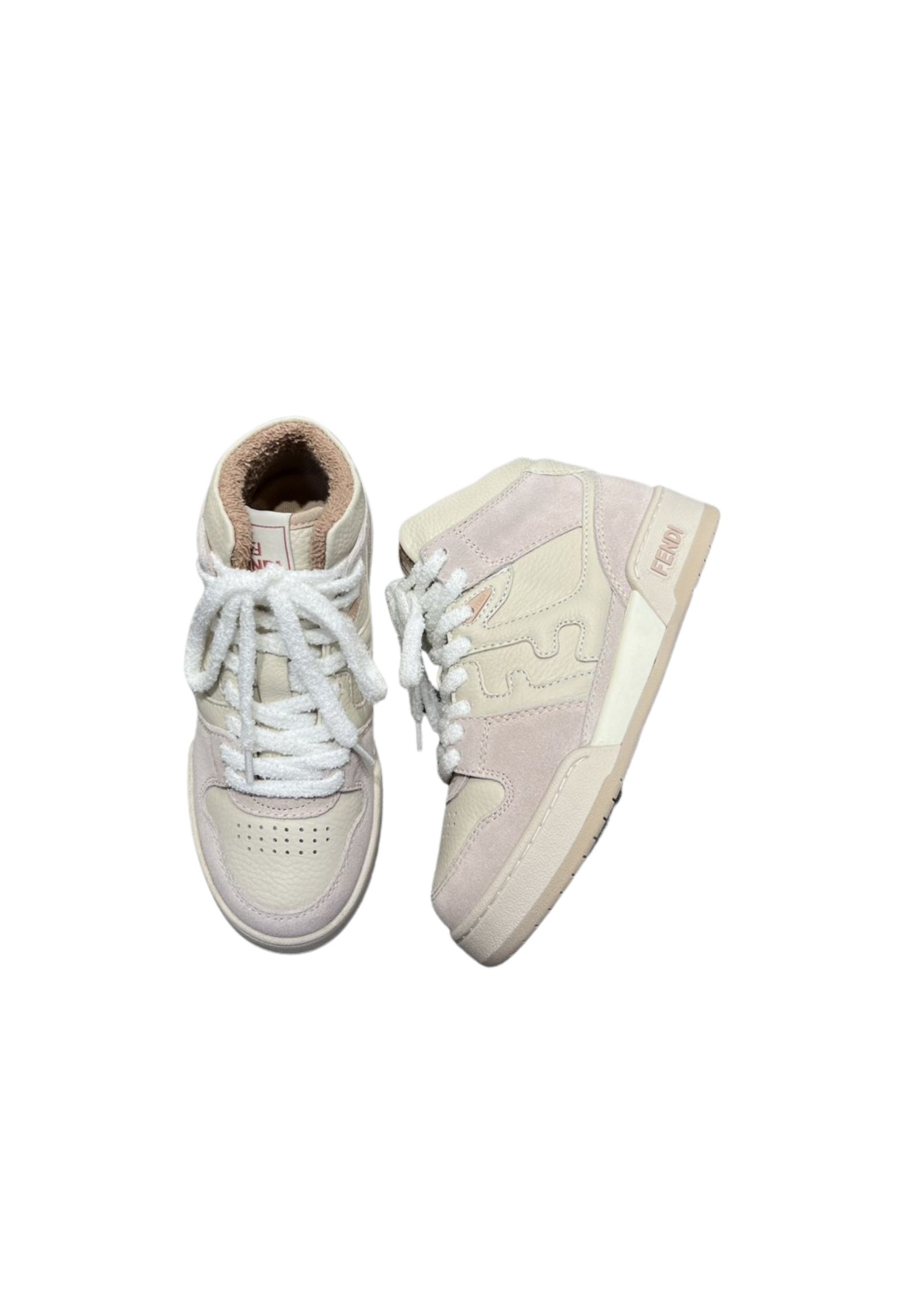 F**di FD F**di Match Lace-Up High-Tops Sneakers Pink For Men