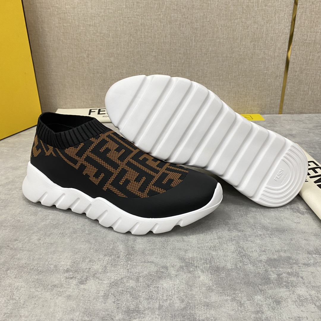 F**di FD Slip-On Sneakers Brown For Men 7E1254A7MNF17ML