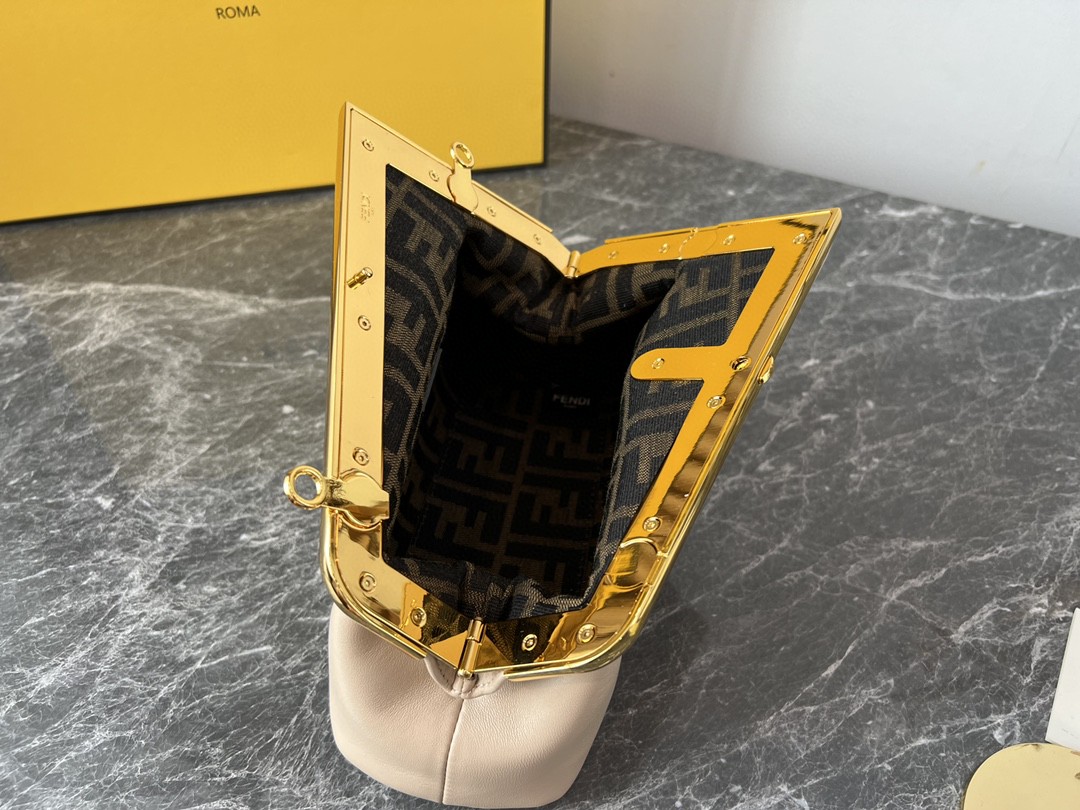 F**di FD Small First Bag Blue/Beige/ Purple For Women 26cm/10.3in 8BP129ABVEF1993