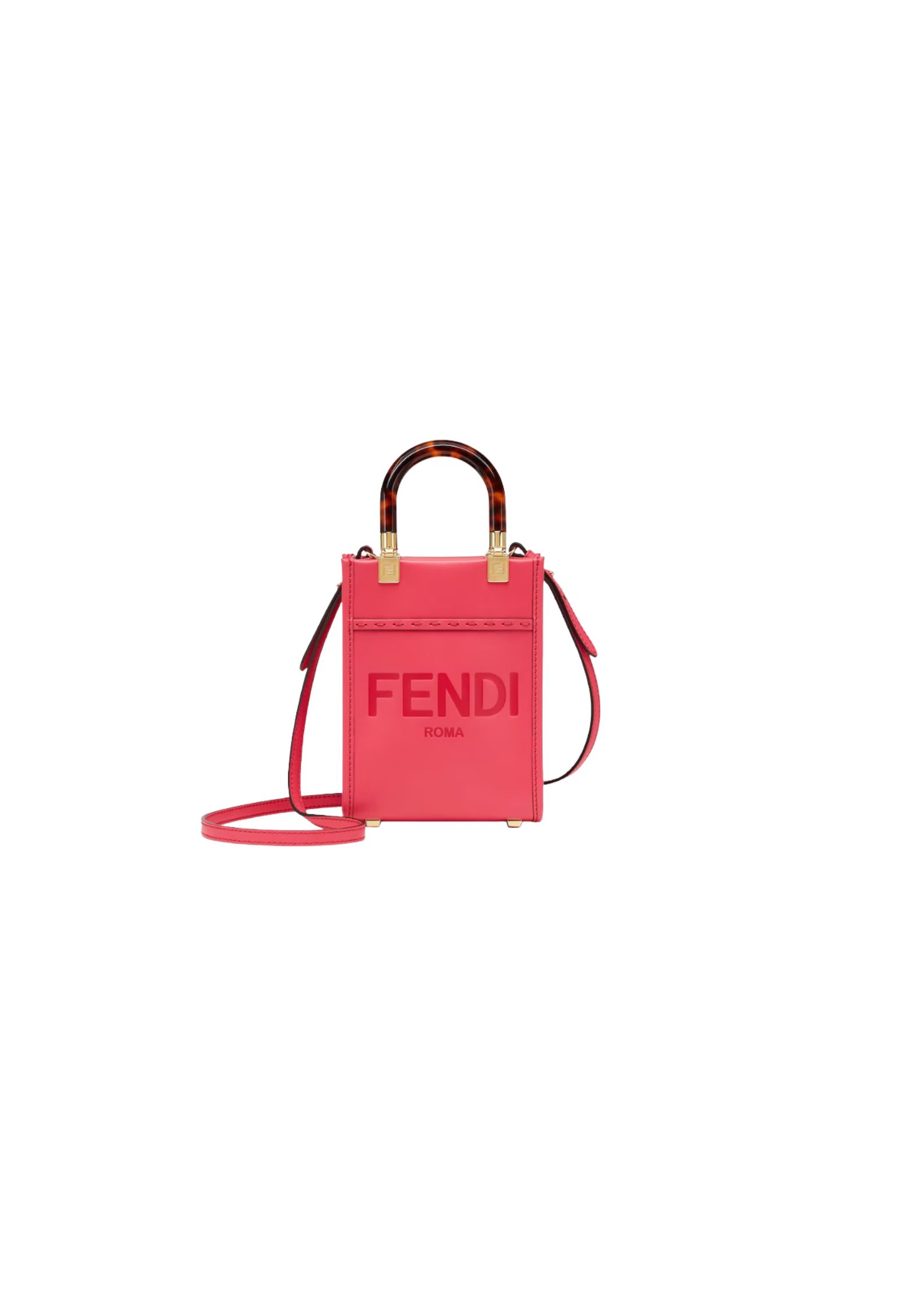 F**di FD Sunshine Mini Shopper Bag Pink For Women 7.1 in/ 18 cm 8BS051ABVLF1HB7