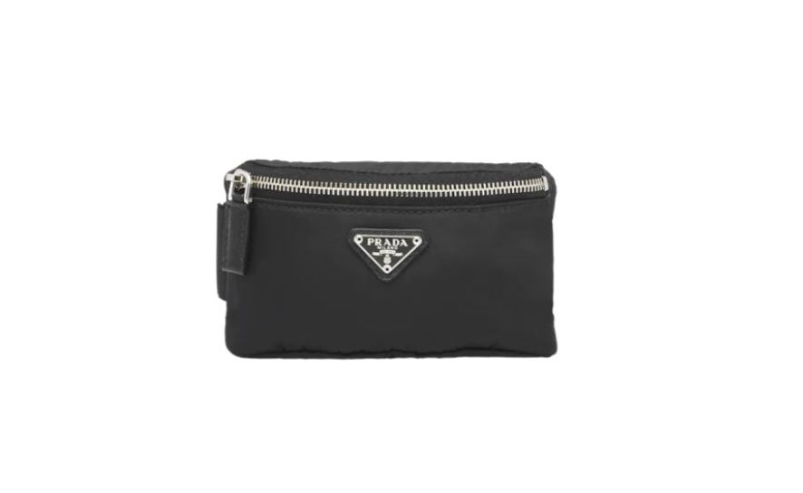 Pra*a Nylon Wristlet Clutch Bag Black/Pink/Red For Women 5.1 in/ 13 cm 2TT095_D02_F0002
