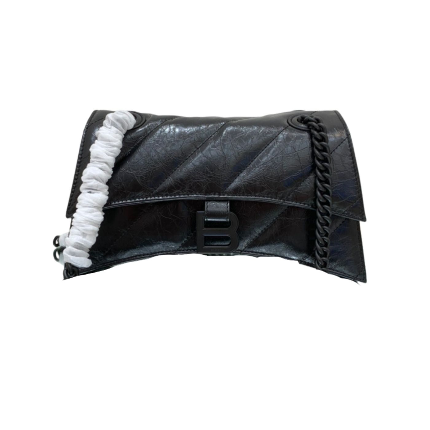 Ba1en*iaga Crush Small Chain Bag Black/Pink/Silver/White For Women‎ 9.8in/24.9cm