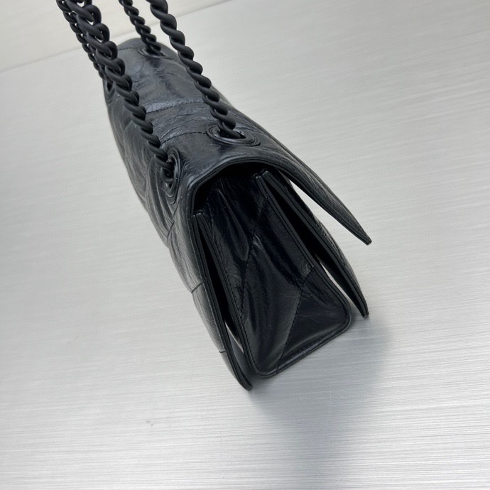 Ba1en*iaga Crush Small Chain Bag Black/Pink/Silver/White For Women‎ 9.8in/24.9cm 716351210J09001