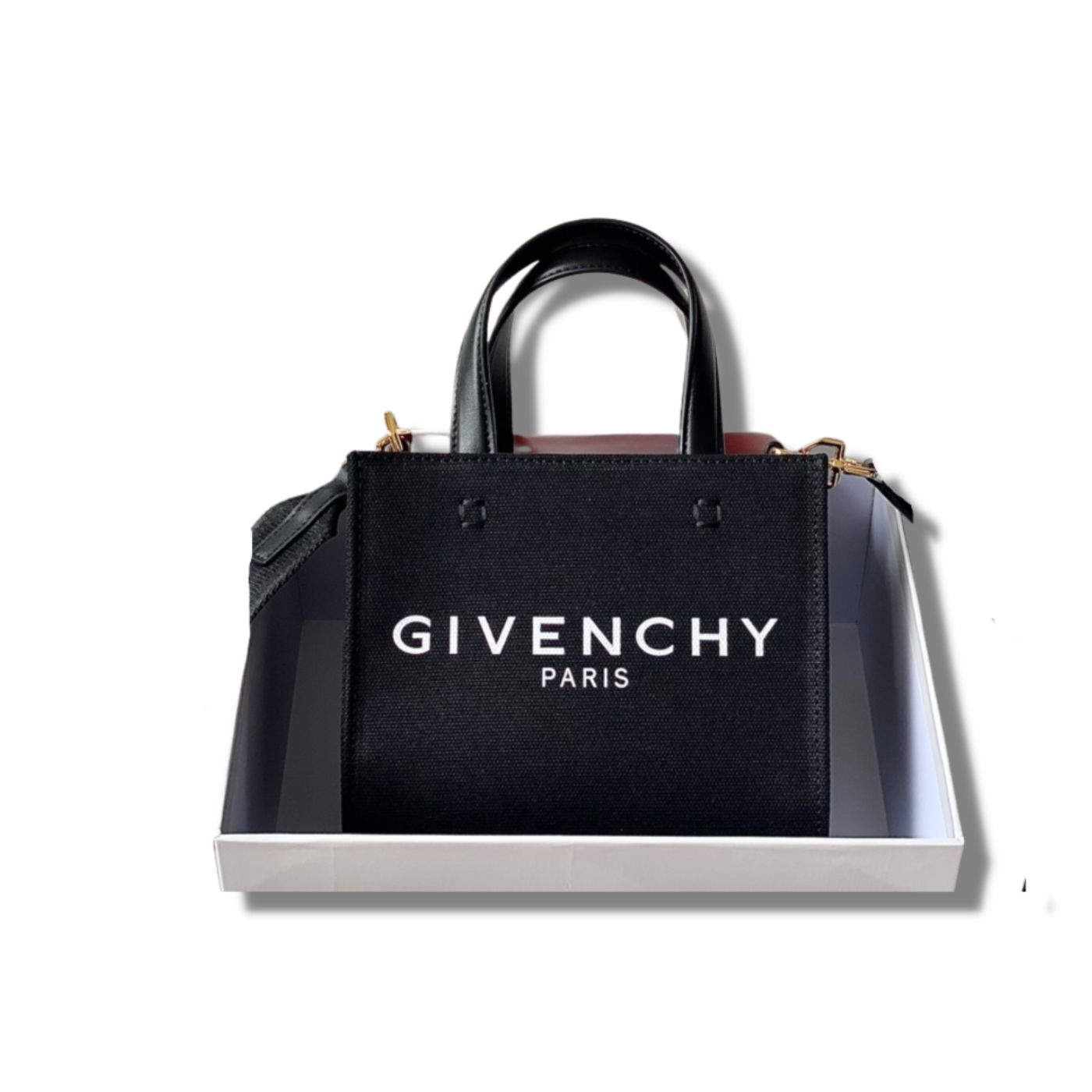 Givenchy Mini G Tote Shopping Bag Black/Beige For Women‎ 7.5in/19cm BB50N0B1F1-001