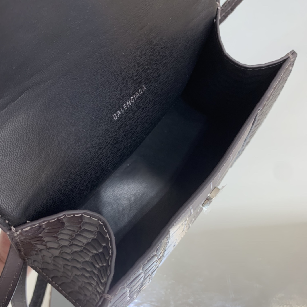 Ba1en*iaga Hourglass Small Handbag Black/Pink For Women‎ 9in/22.9cm