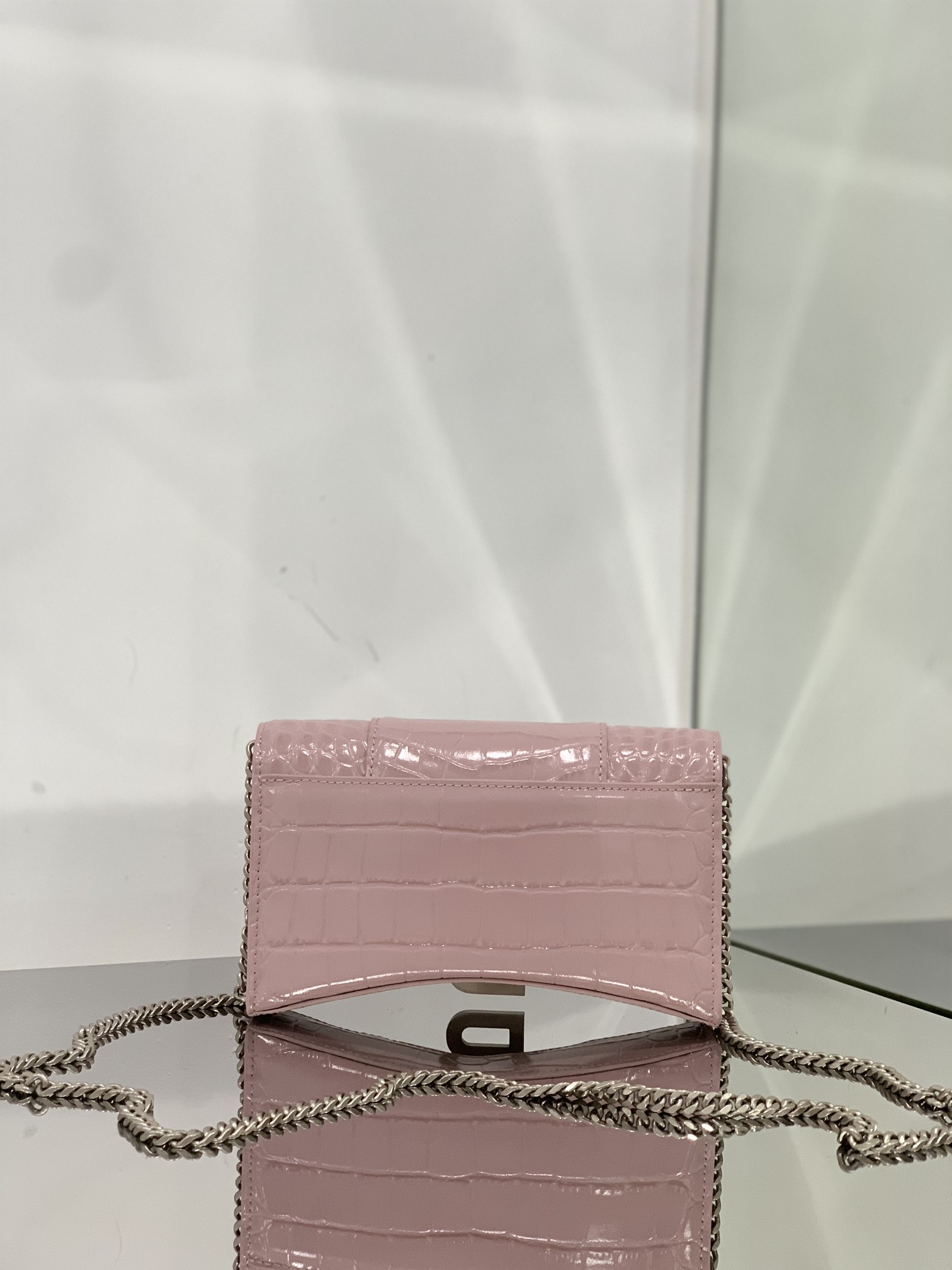 Ba1en*iaga Hourglass Wallet Pink/Burgundy/Dark Green/Black For Women‎ 7.6in/19cm 6560501LRGM6310