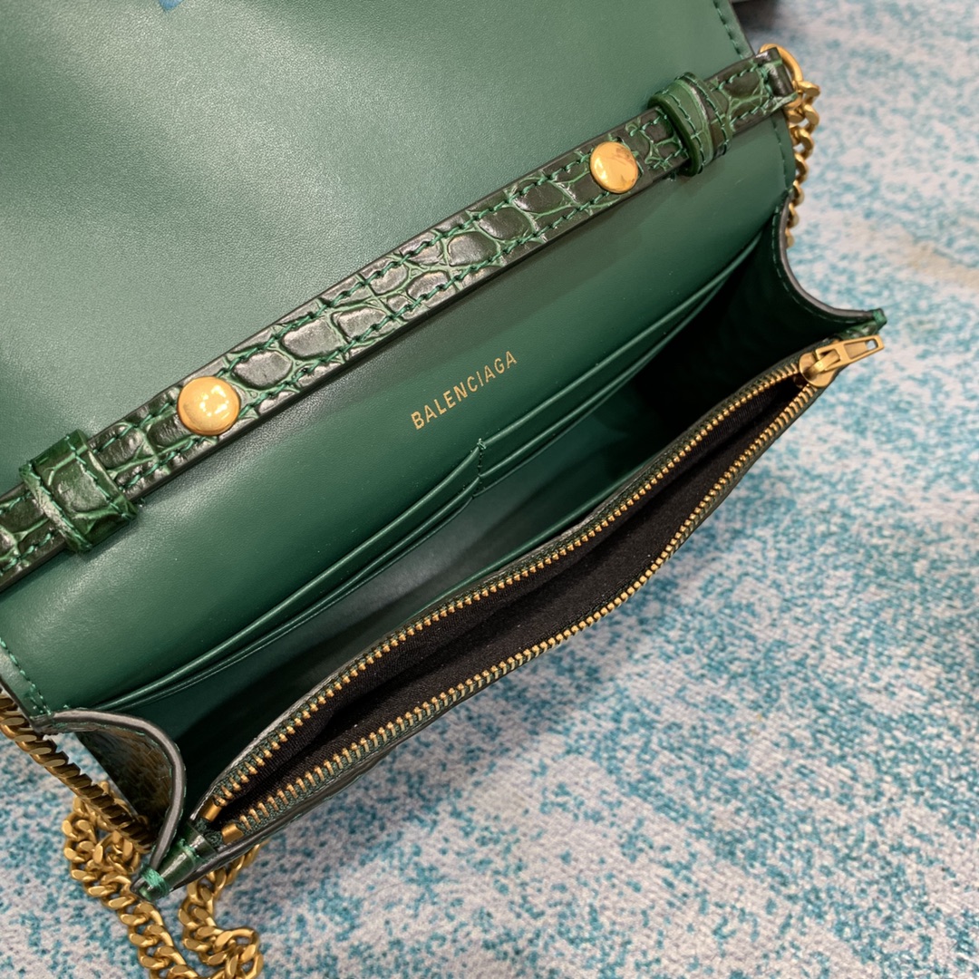 Ba1en*iaga Hourglass Wallet Pink/Burgundy/Dark Green/Black For Women‎ 7.6in/19cm 6560501LRGM6310