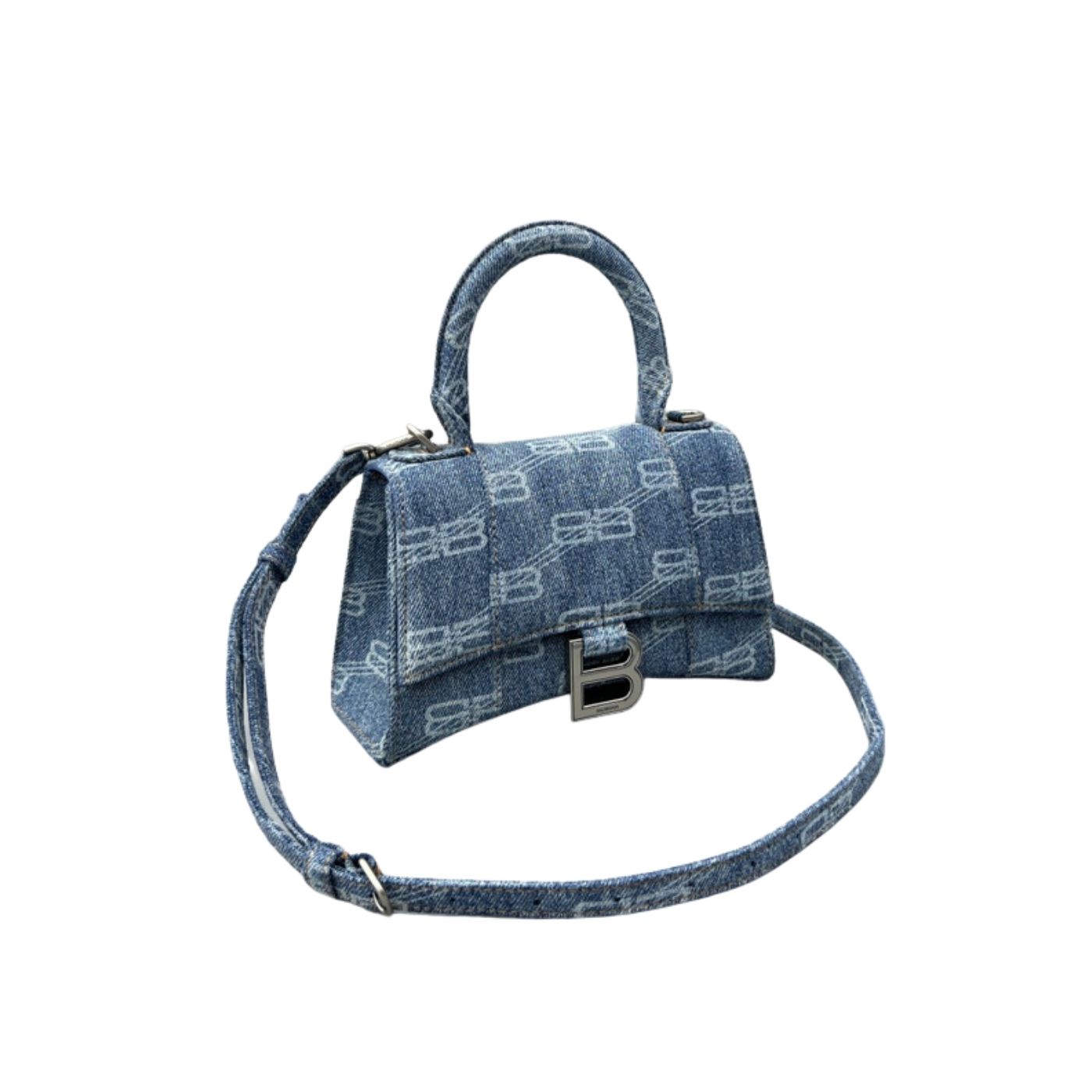 Ba1en*iaga Hourglass XS Handbag Pink/Blue For Women‎ 7.4in/18.8cm