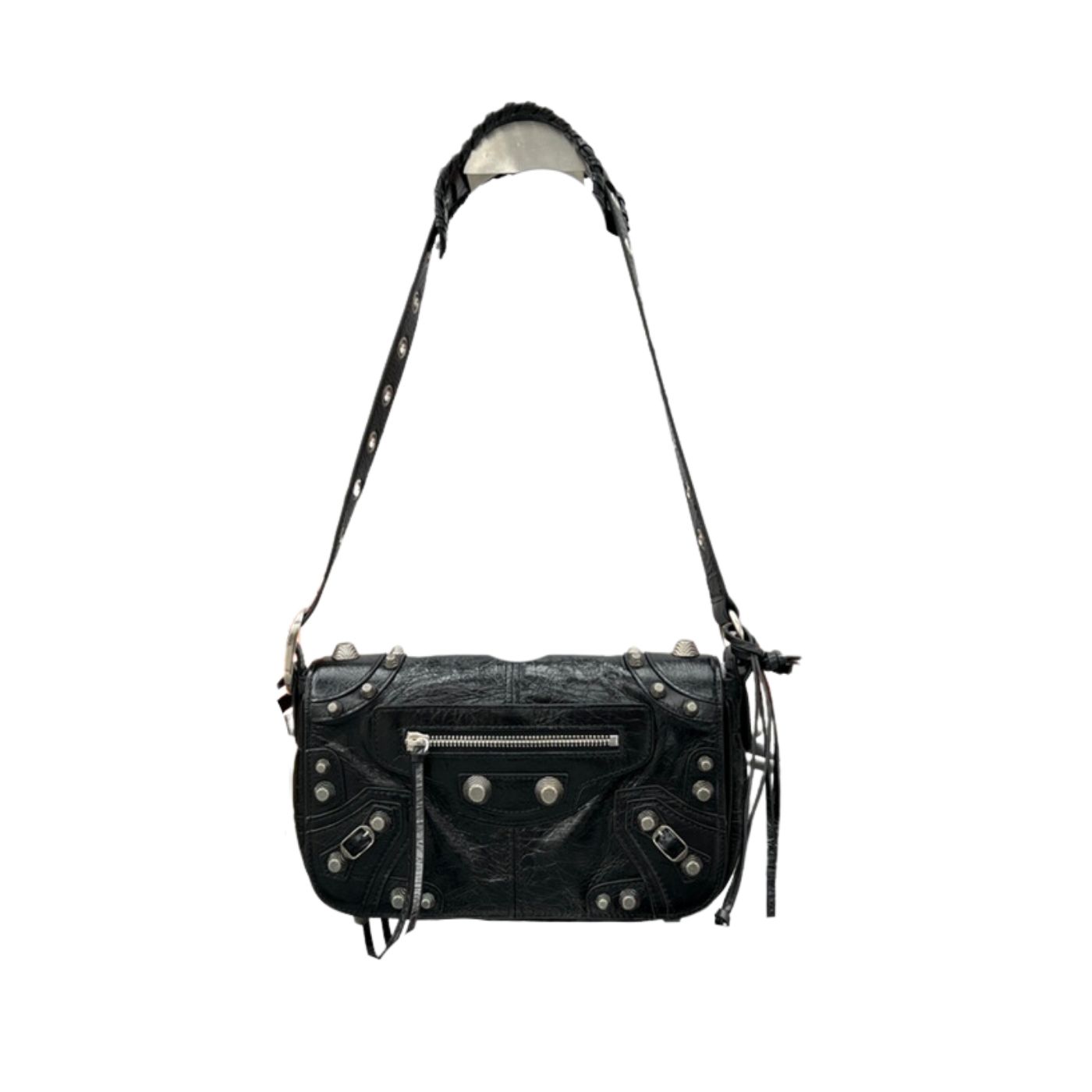 Ba1en*iaga Le Cagole XS Flap Bag Black For Women‎ 9.4in/24cm