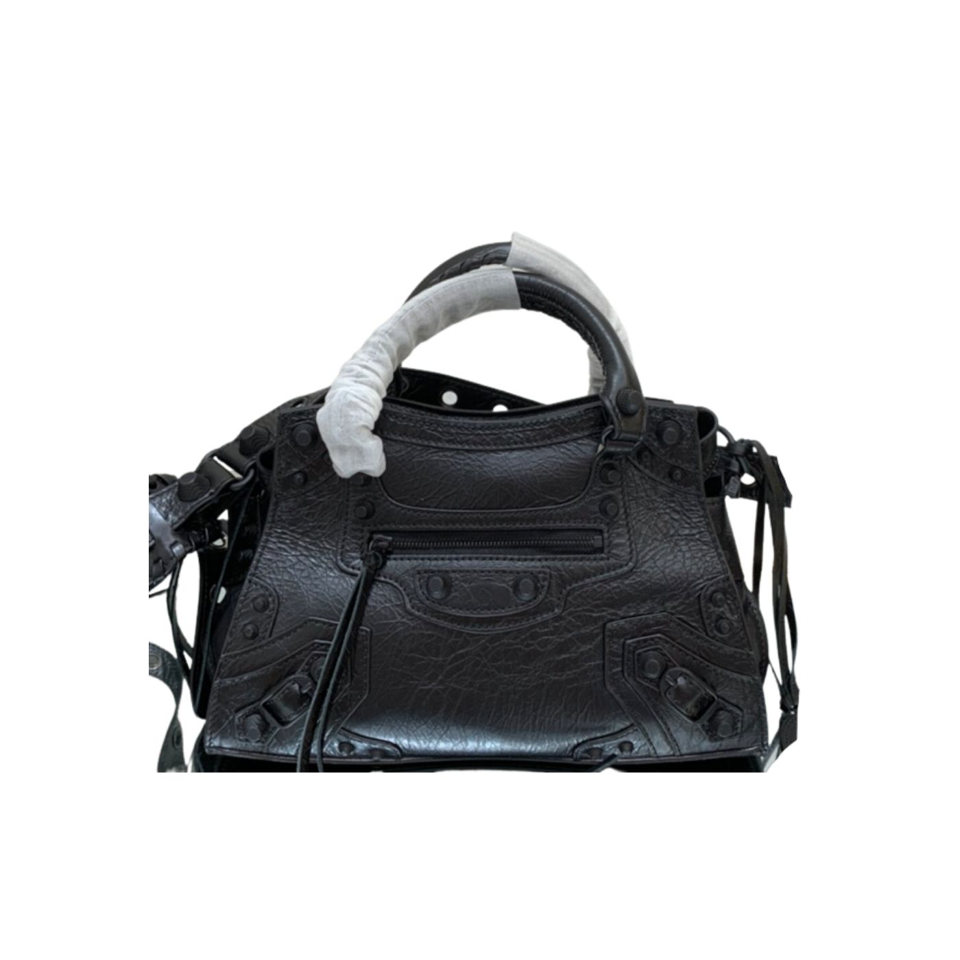 Ba1en*iaga Neo Cagole City Small Handbag Black/Silver For Women‎ 13in/33cm