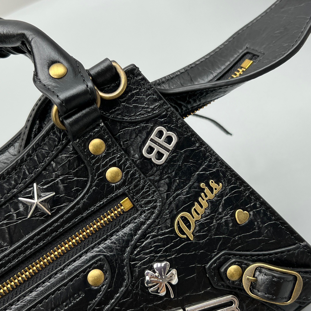 Ba1en*iaga Neo Cagole XS Handbag Black For Women‎ 10.2in/26cm