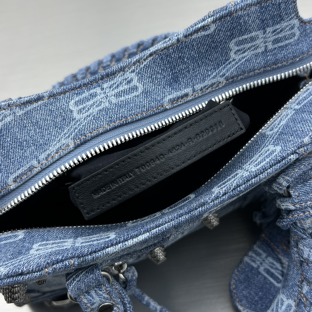 Ba1en*iaga Neo Cagole XS Handbag Blue/Caramel For Women‎ 10.2in/26cm