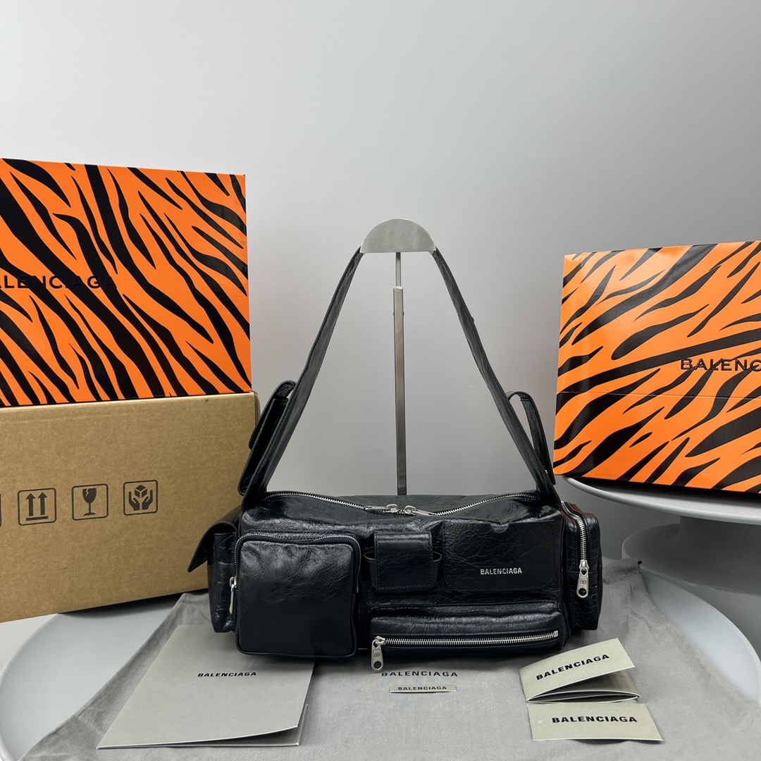 Ba1en*iaga S*perbusy Sling Bag Black For Women‎ 11.8in/30cm