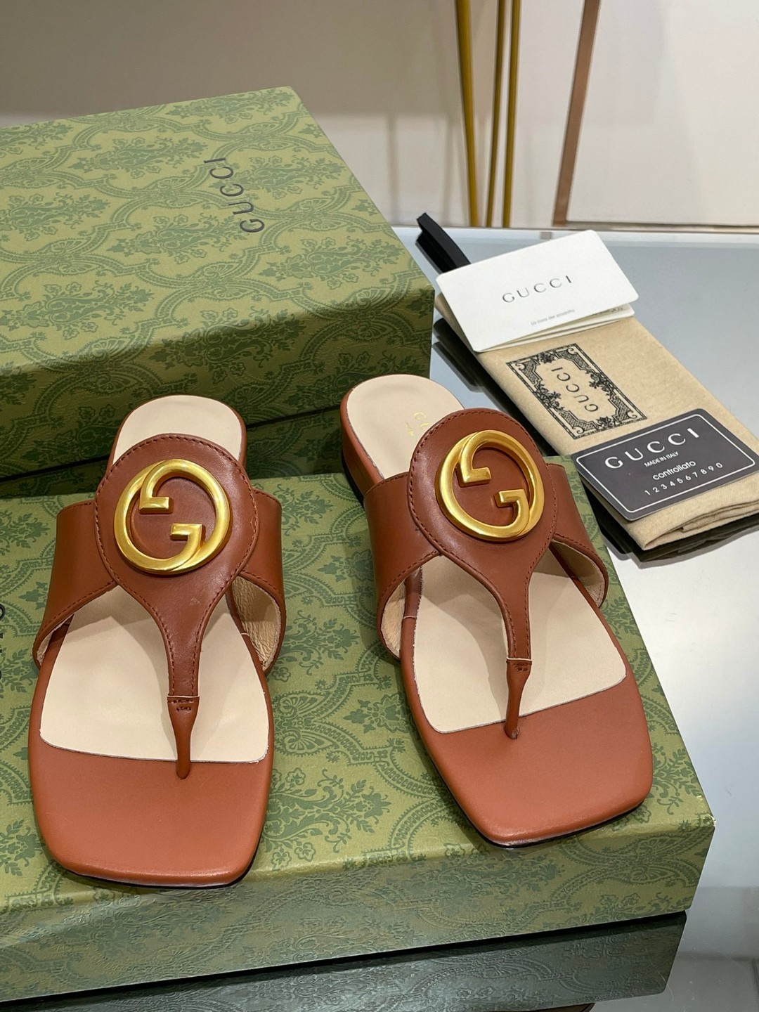 Gvc*1 Blondie Thong Sandal Brown For Women ‎‎