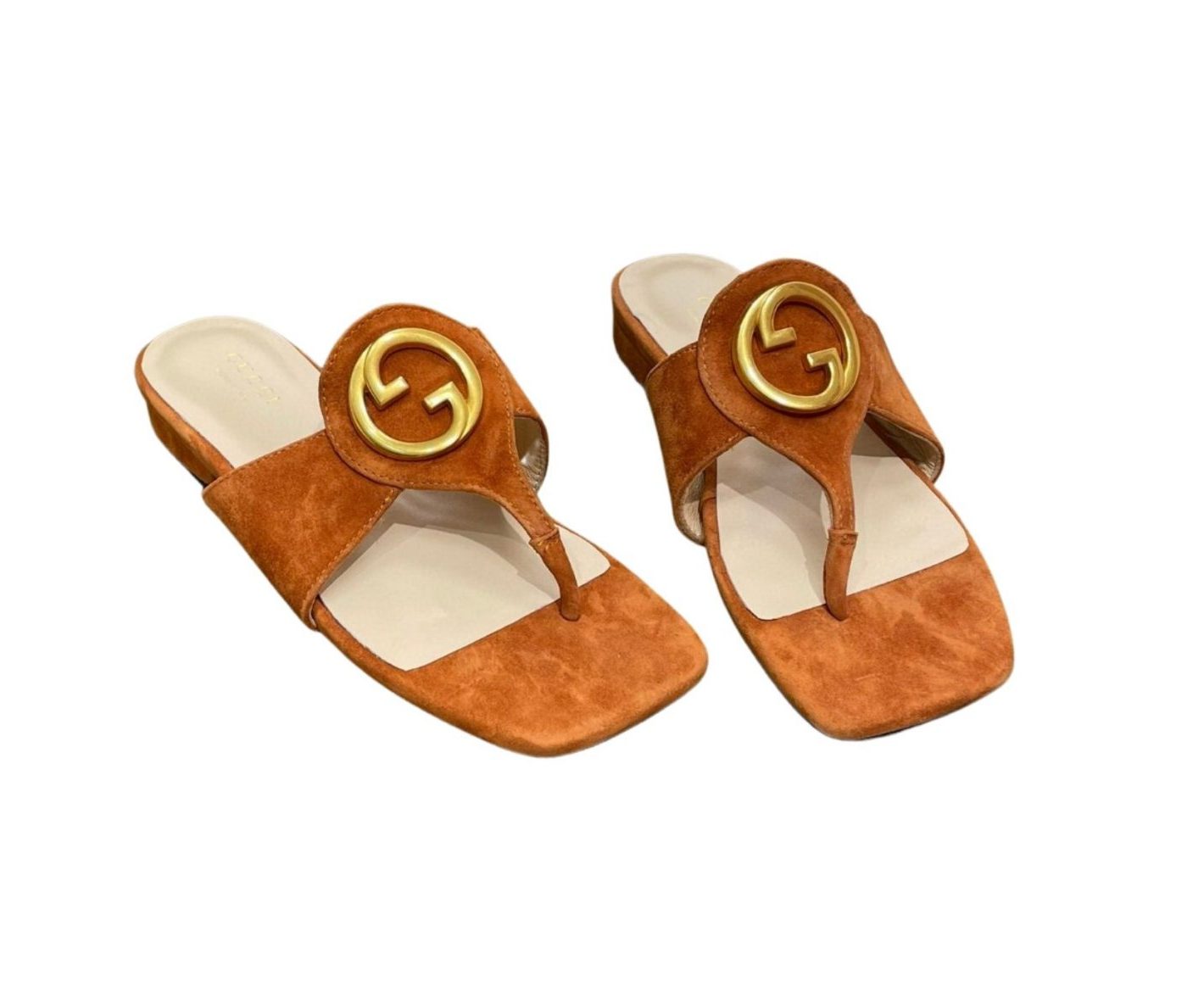 Gvc*1 Blondie Thong Sandal In Soft Brown For Women ‎‎