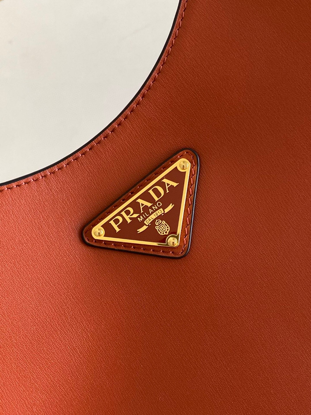 Pra*a Cleo Brushed Shoulder Bag Brown/Green Khaki For Women 10.6 in / 27 cm