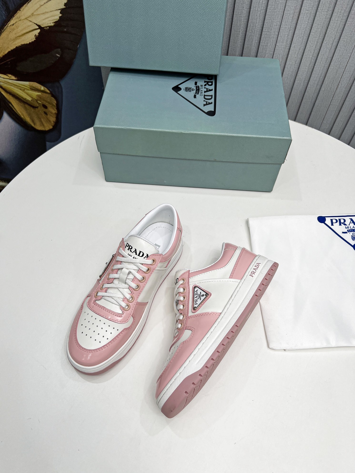 Pra*a Downtown Sneakers Pink For Women 1.2 in/ 3 cm