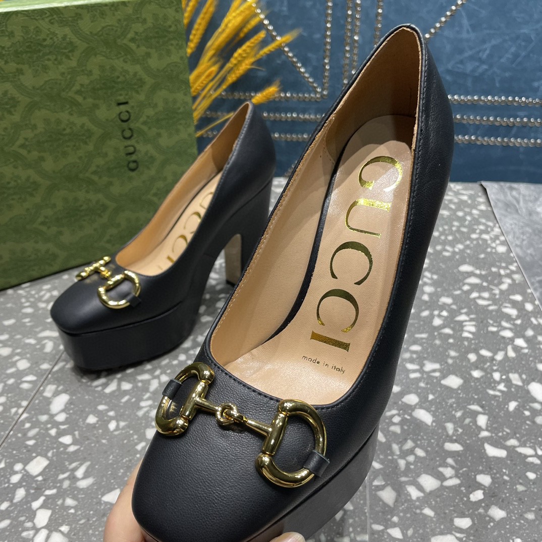 Gvc*1 High Heel Pump With Horsebit Black For Women