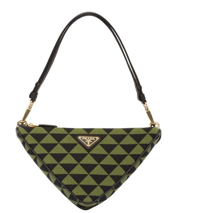 Pra*a Symbole Fabric Mini Bag Green/Grey For Women 11 in / 28 cm 1BC176_2FPN_F0G5R_V_OOO