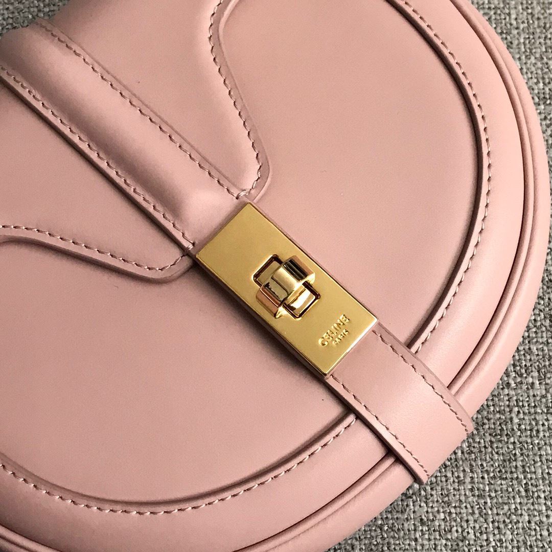 Ce1i*e Small Besace 16 Bag In Satinated Black/White/Light Pink For Women‎ 7in/19cm 188013BEY.38NO