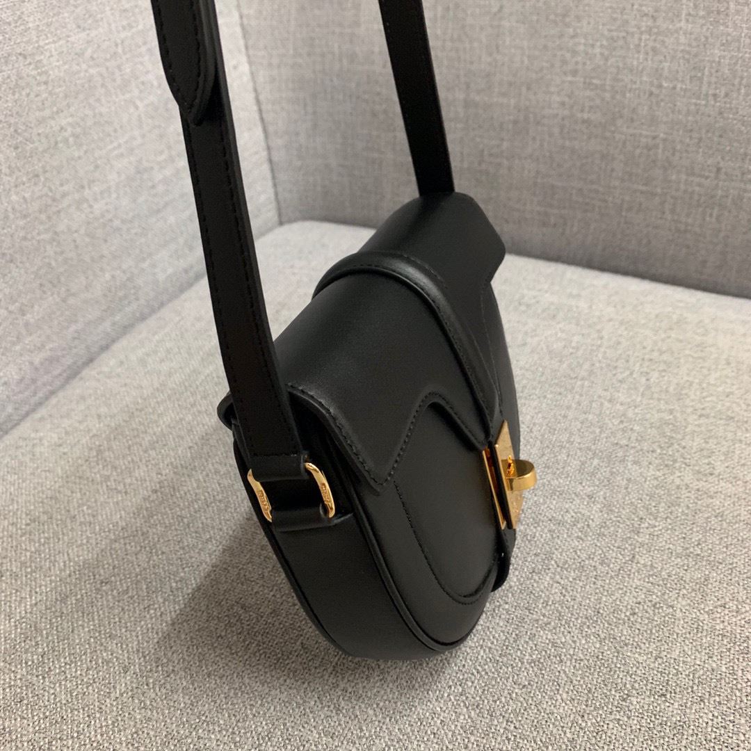 Ce1i*e Small Besace 16 Bag In Satinated Black/White/Light Pink For Women‎ 7in/19cm 188013BEY.38NO