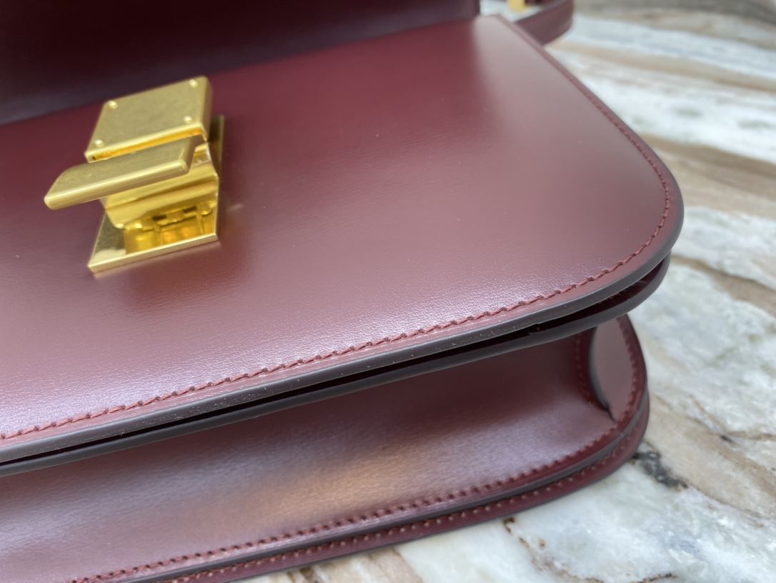 Ce1i*e Teen Classic Bag In Box Black/Brown/Red/Burgundy/Green/Dark Red For Women‎ 7in/18.5cm 192523DLS.38NO