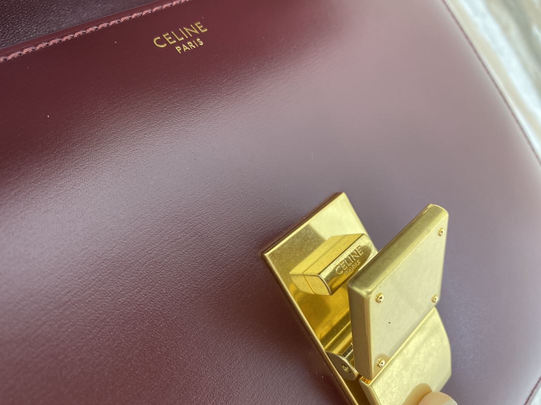 Ce1i*e Teen Classic Bag In Box Black/Brown/Red/Burgundy/Green/Dark Red For Women‎ 7in/18.5cm 192523DLS.38NO