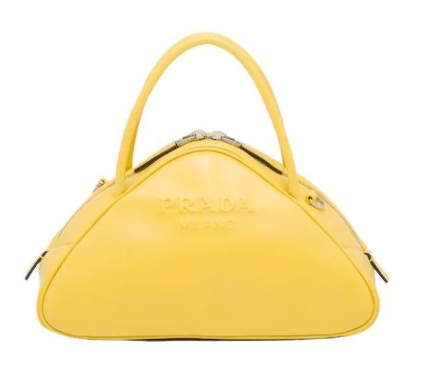 Pra*a Triangle Bag Yellow/Green For Women 9.8 in / 25 cm 1BB082_2BYA_F0377_V_NEO
