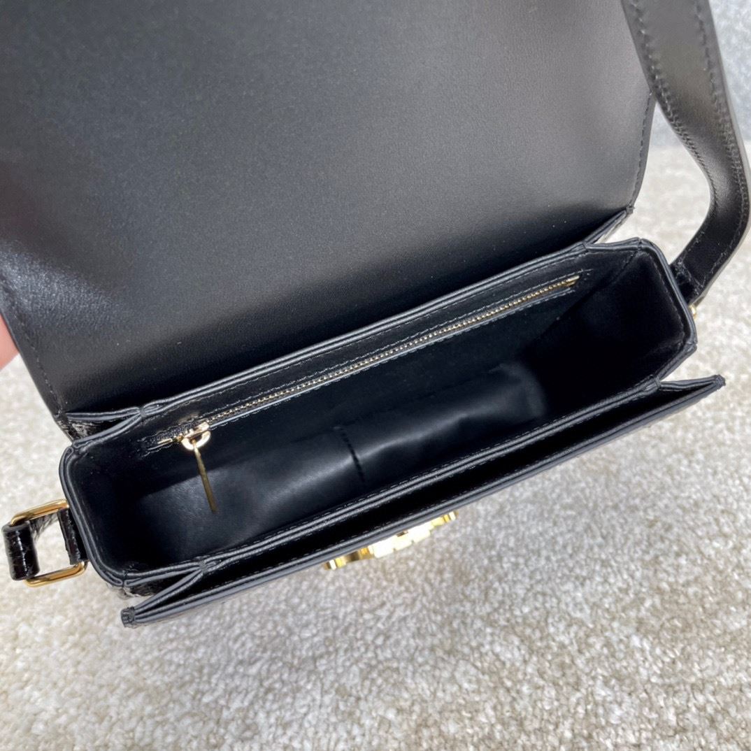 Ce1i*e Triomphe Shoulder Bag Brown/Black For Women‎ 7in/18.5cm