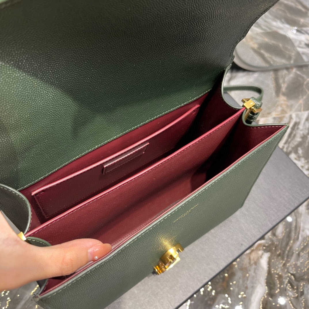 Sa1nt Lau*nt Cassandra Medium Top Handle Bag Black/Burgundy/Green/Grey/Light Yellow For Women‎ 9.6in/24.5cm 6239310SX0W2045