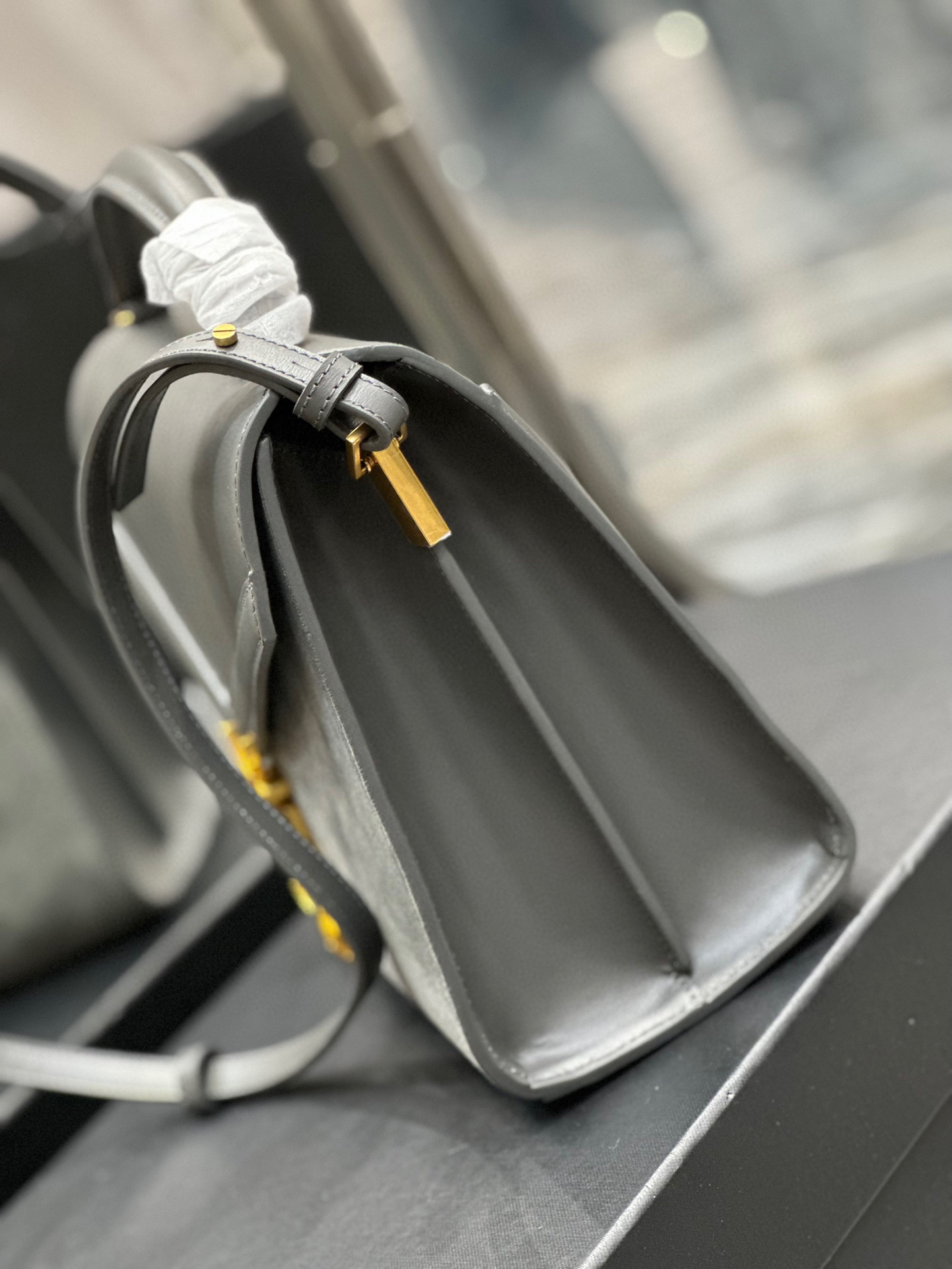 Sa1nt Lau*nt Cassandra Medium Top Handle Bag Black/White/Burgundy/Grey/Brown For Women‎ 9.6in/24.5cm