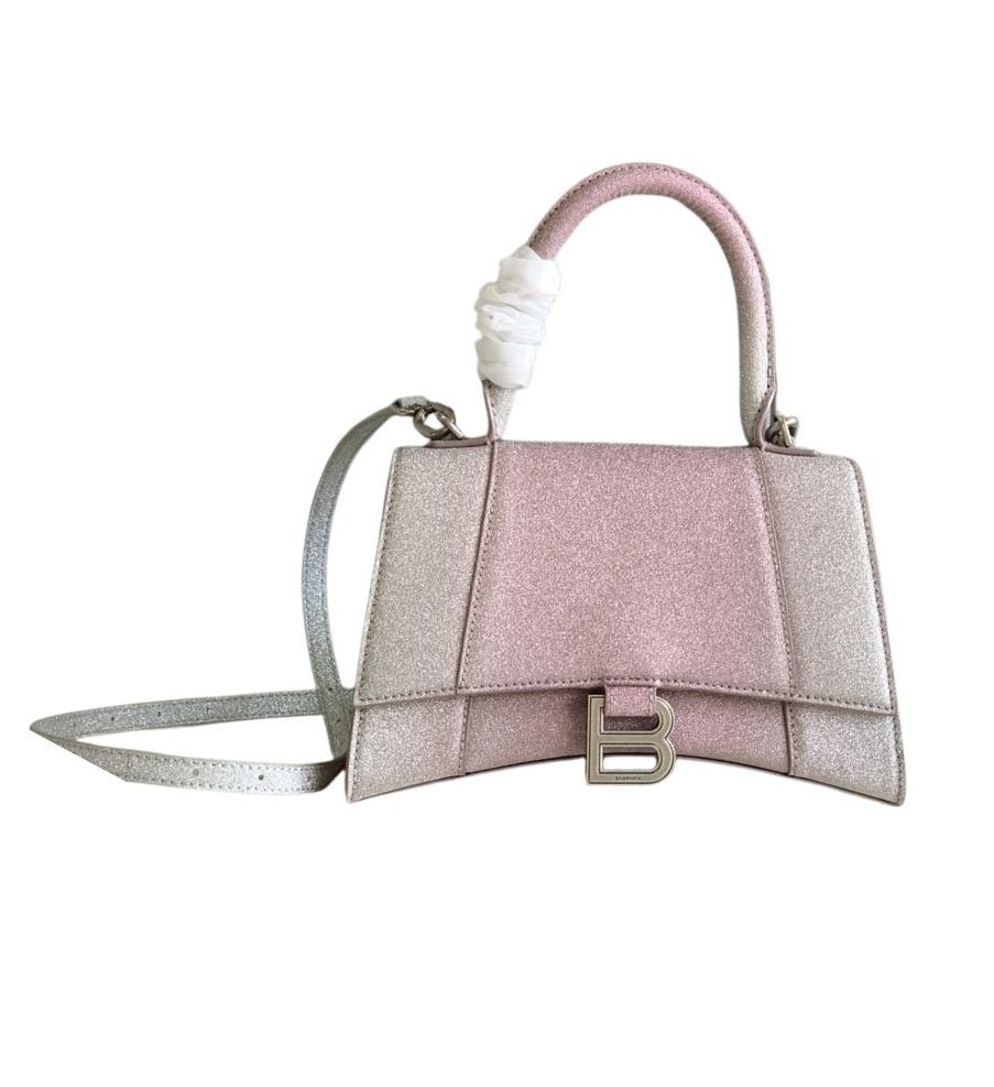 Ba1en*iaga Hourglass Small Handbag In Pink/Blue For Women 9in/23 cm