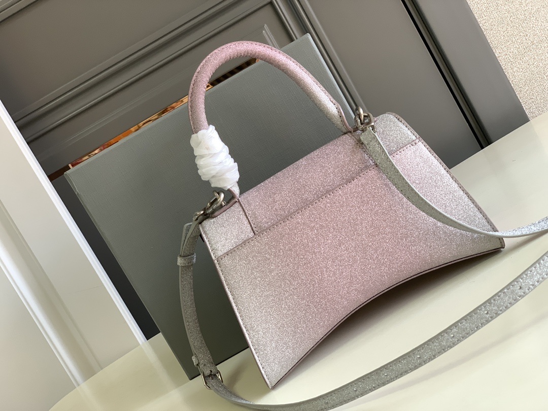 Ba1en*iaga Hourglass Small Handbag In Pink/Blue For Women 9in/23 cm