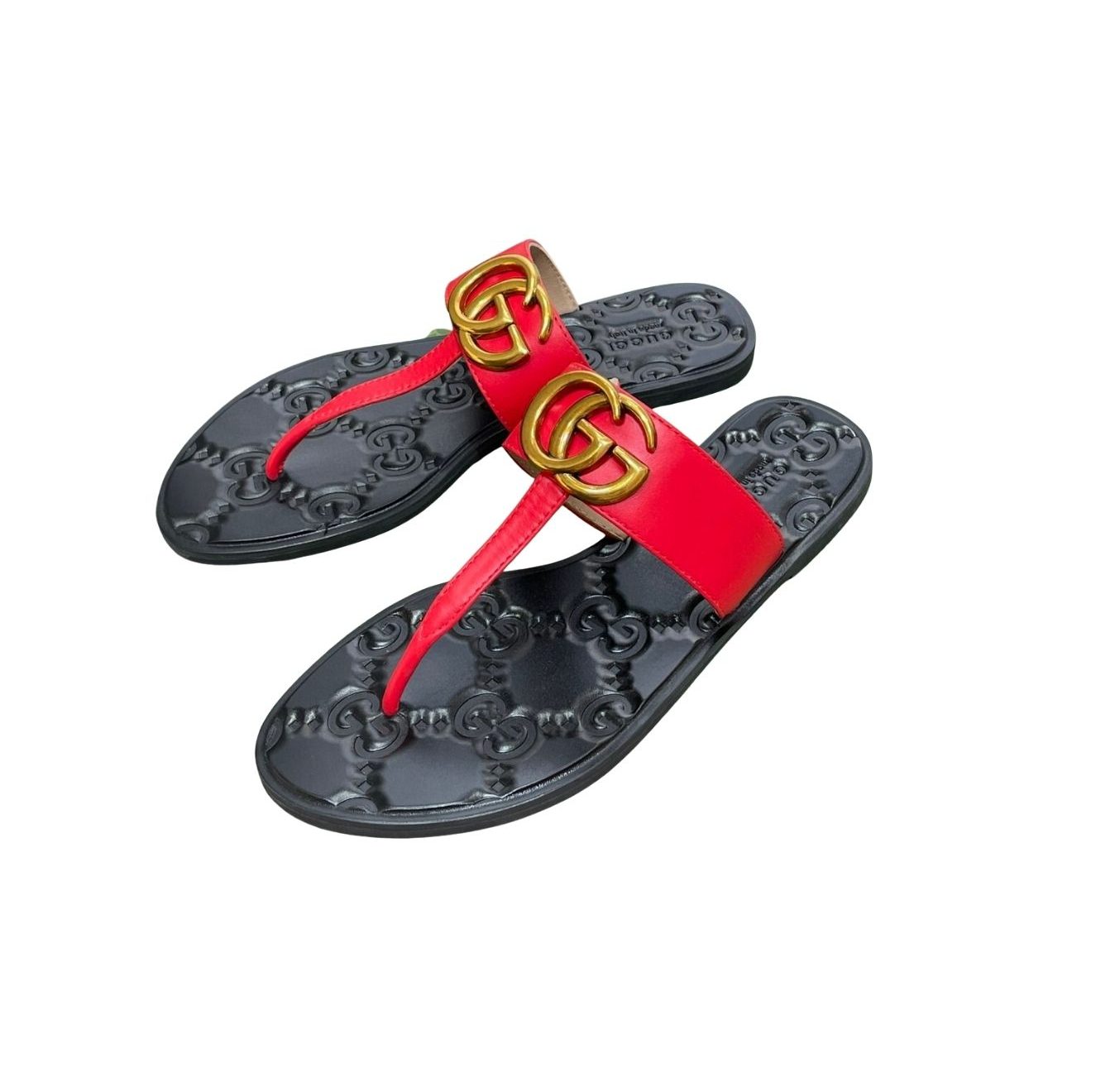 Gvc*1 Thong Sandal With Double G Red For Women ‎