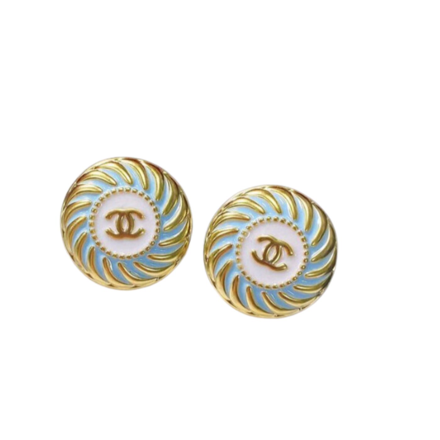 Ch**el Alphabet Earrings Jade Green For Women