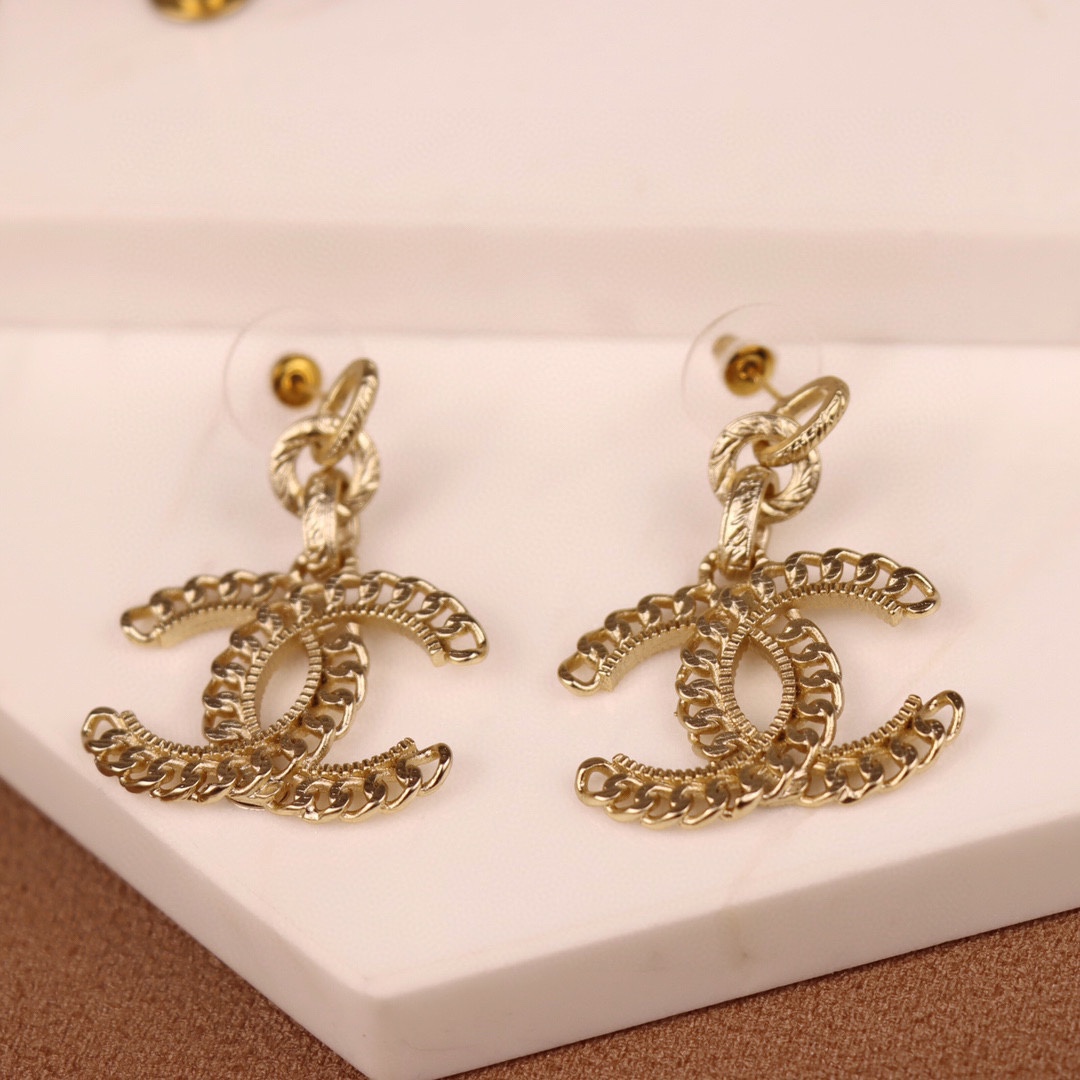 Ch**el CC Earrings Gold For Women
