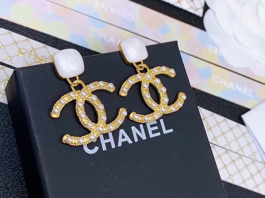 Ch**el CC Earrings Gold For Women