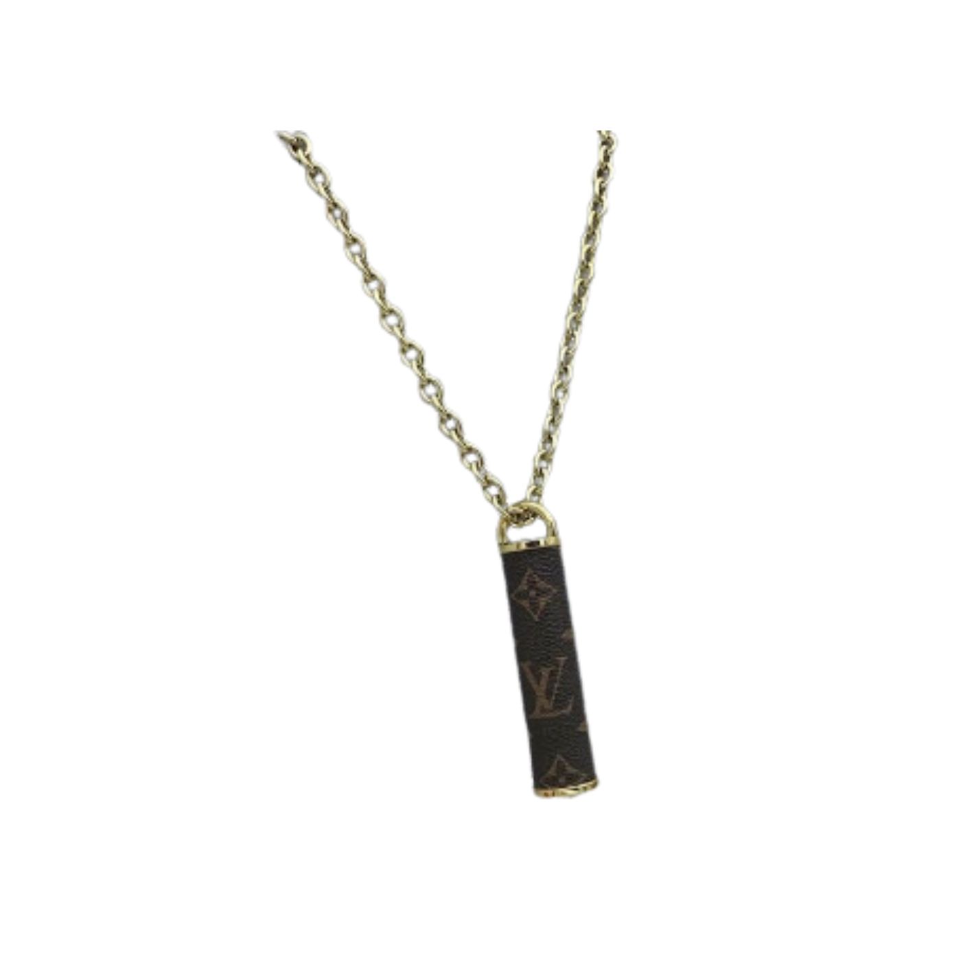 L0vis Vvtt0n Cylinder Pendant Necklace Gold Tone For Women