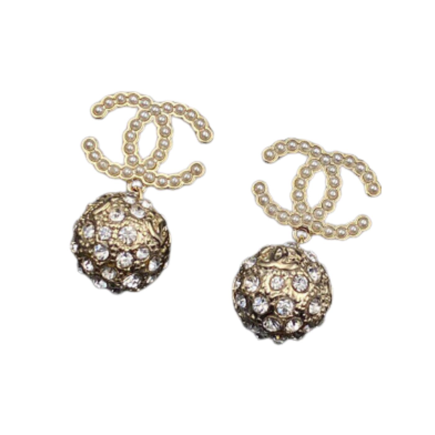 Ch**el Double C Earrings Gold For Women